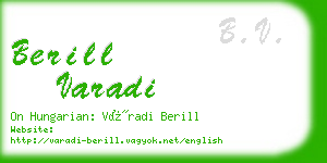 berill varadi business card
